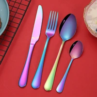 western tableware knife fork spoon four piece set hotel supplies knife fork stainless steel dining table set activity gift