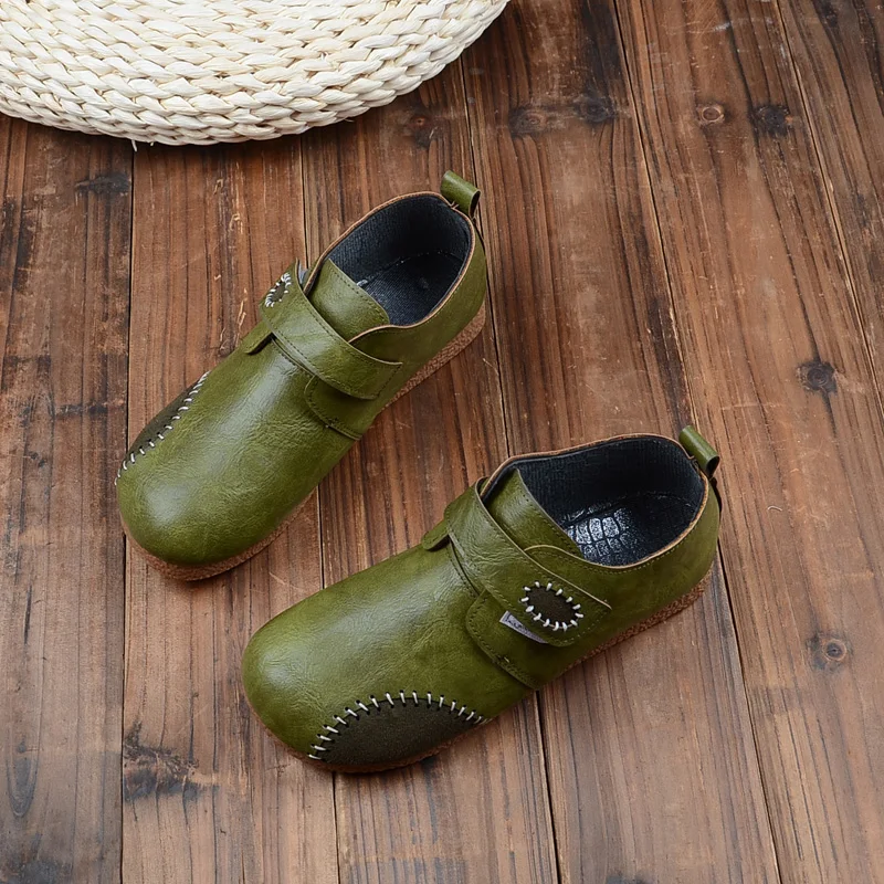 

2020 new retro single shoes national wind flat peas shoes mori literary handmade soft bottom comfort women's shoes casual shoes