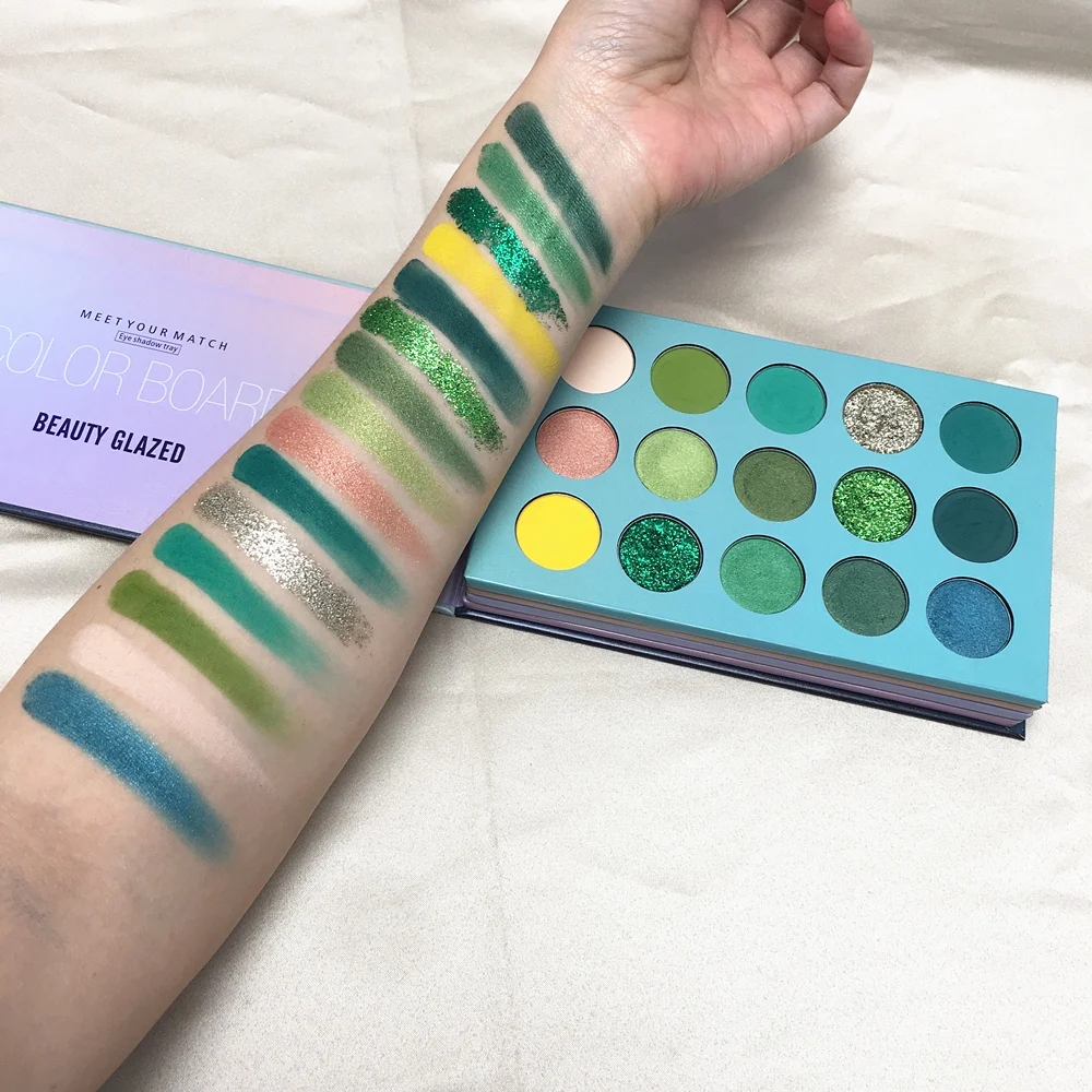 BEAUTY GLAZED New Arrival 4 in 1 Color Board Eyeshadow Palette Long Lasting 60 Colors Neon Eye Pigment Matte Glitter Shadow |
