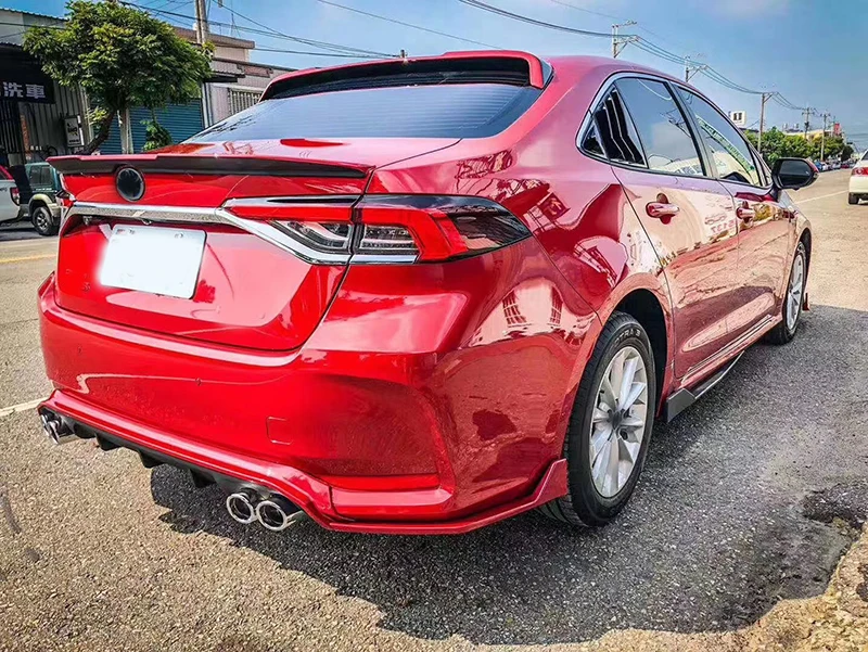 Боковые юбки спойлер для бампера 2020 toyota corolla PP и автомобильный из углеродного
