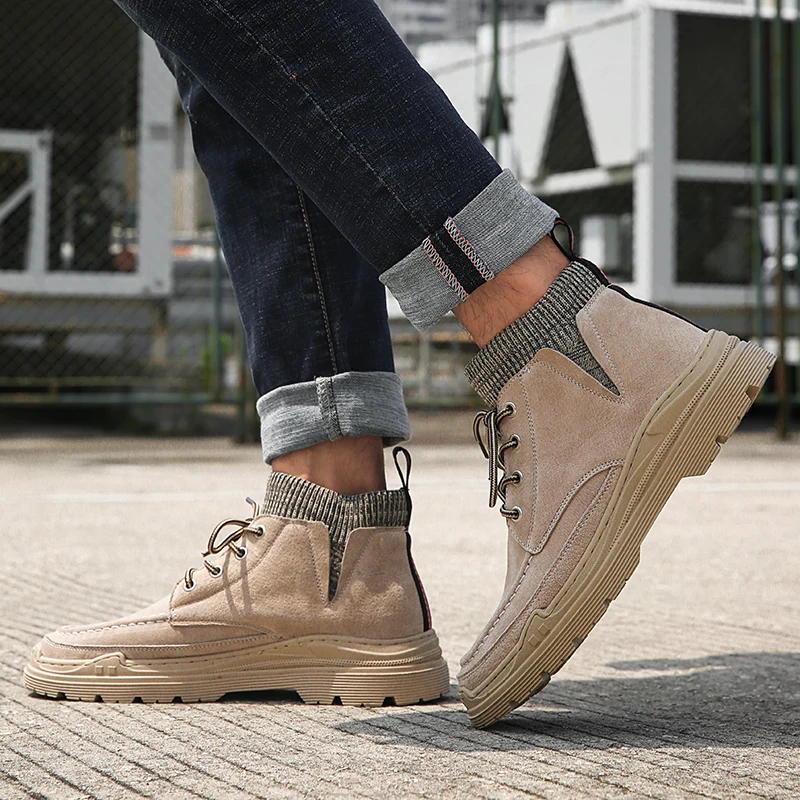 

Shoes For Men Casual Mens Sneakers Casual High Top Men Man Shoes Men's Leather Leisure Hightop Fashion Running Sneaker Shoe