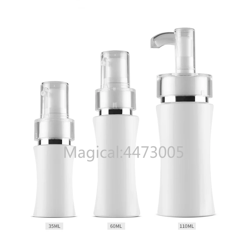 

20pcs 35ml60ml110ml Emtpy PET White Tighten Waist Lotion Pump Bottle,DIY Travel Press Container,Portable Cosmetic Makeup Package