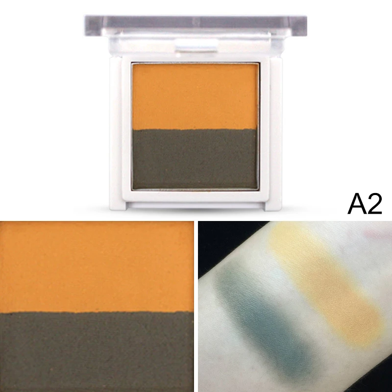 2 цвета универсальная палитра теней для век румяна пудра долговечные тени