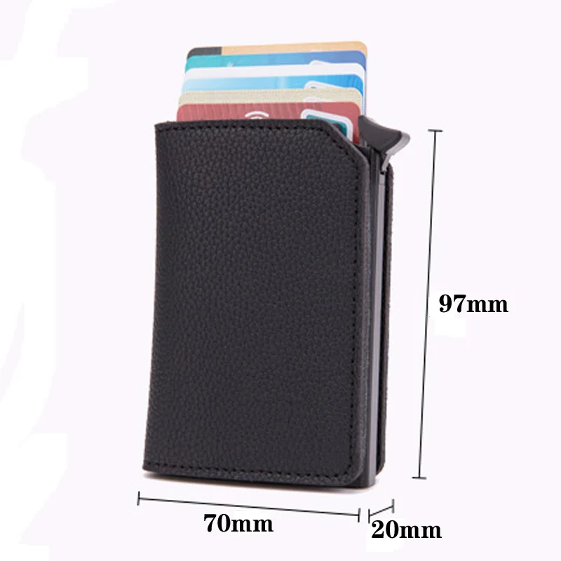 Новый анти кражи карты чехол из углеродного волокна RFID всплывающее окно