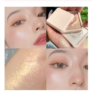 Пудра для макияжа бронзатор лица двухслойный блеск тела осветляющая