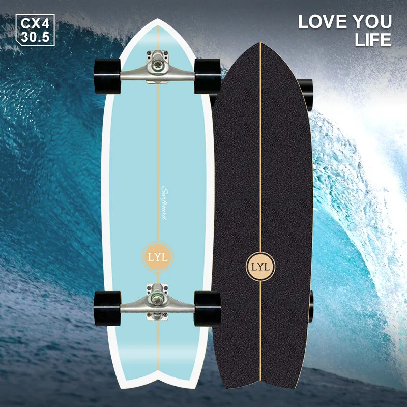 Новинка 2021 78 см профессиональный скейтборд CX4 Carver Surf Land высокогладкий кленовый
