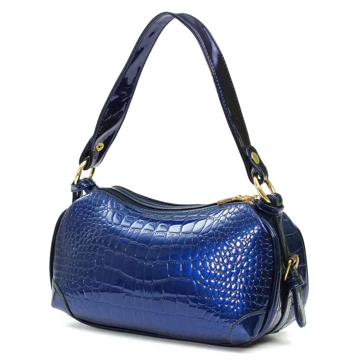 

Модные женские сумки на плечо из искусственной кожи с крокодиловым узором, сумки из лакированной искусственной кожи, многофункциональные с...