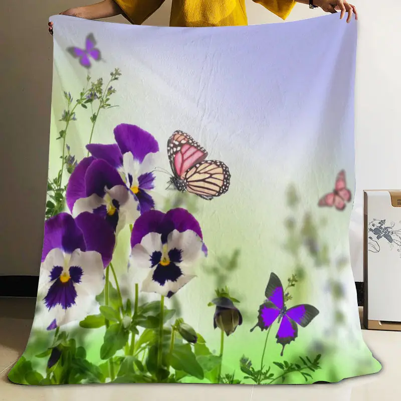 ?? Musifeカスタム蘭花フランネル毛布デザイン独自の毛布フランネル毛布ソファdiyのドロップシッピング
