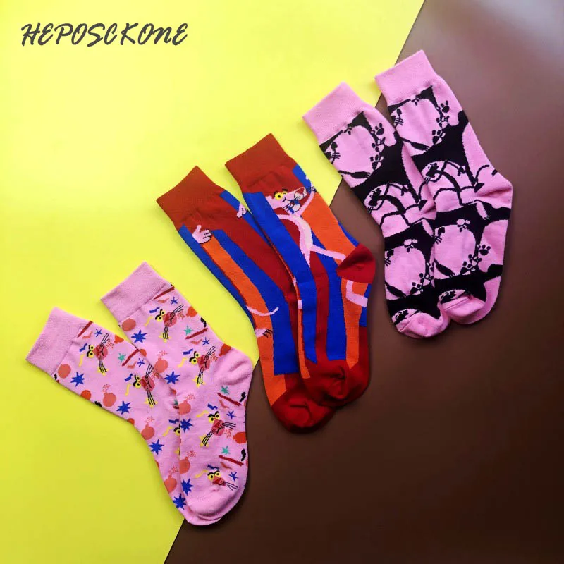 [HEPOSCKONE] осень зима Harajuku персональные герои мультфильмов женские носки Красивая