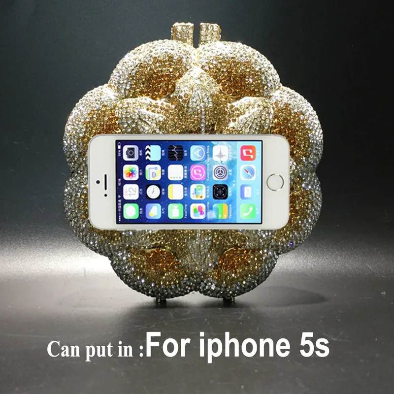 Luxury Women Handbage Parties Bling Money Purse Full Shinny Rhinestones Covered Shoulder Bag Retro F2500 Multi-choices CACARE