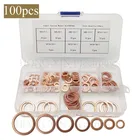 Набор медных прокладок для шайбы, 100 шт.компл., M4-M14