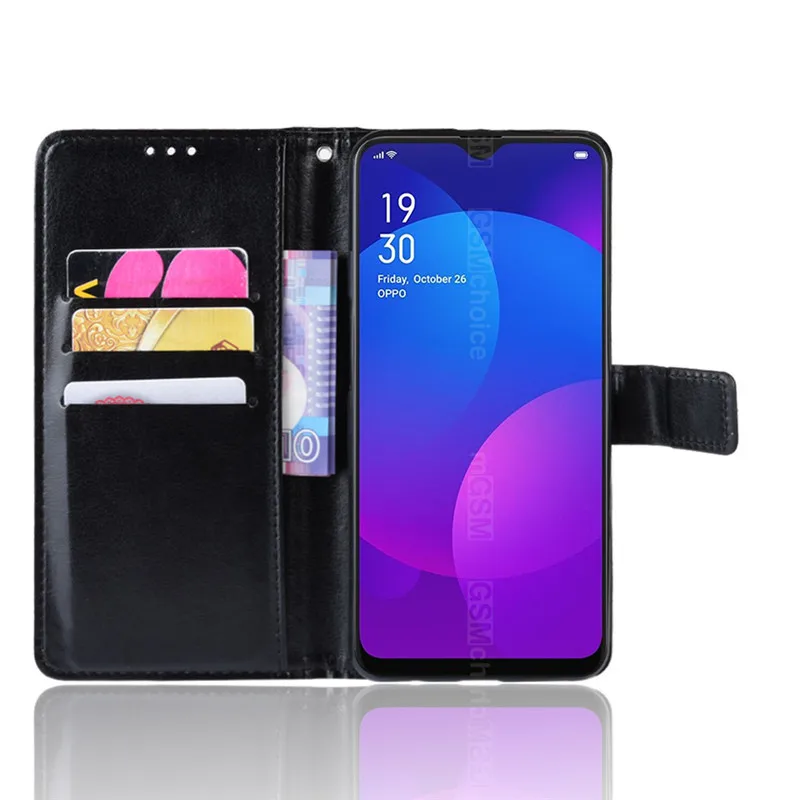 OPPO K1 F11 Pro F5 F7 F9 A5 A3S A59 F1S A83 A3 R9s R11s плюс R17 найти X Realme X Lite 3 Роскошный кожаный футляр со слотом для карт Чехлы С Откидывающейся Крышкой в виде записной книжки