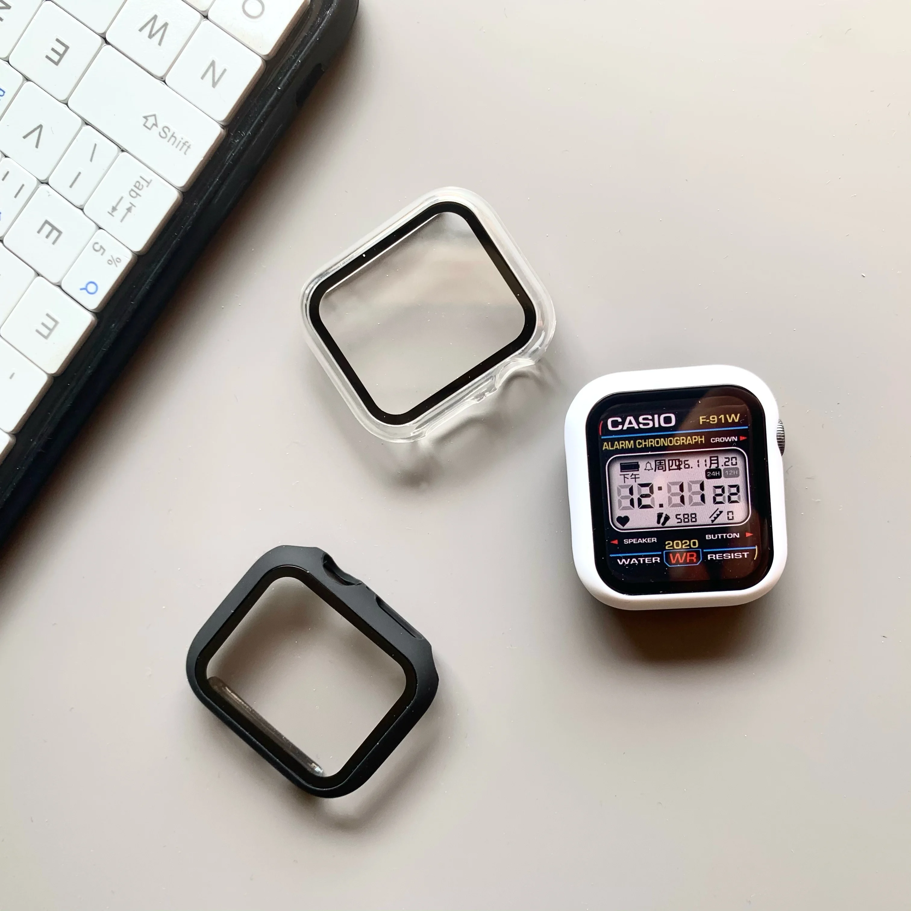 

Glass+cover For Apple Watch Case 44mm 40mm iWatch 42mm 38mm bumper Screen Protectors Apple watch 6 se 5 4 3 2 1 Accessories
