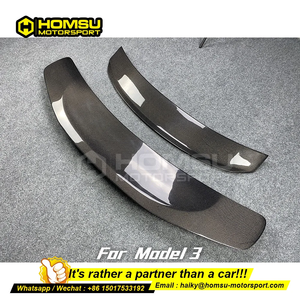Спойлер для модели t-esla 3 спойлера из сухого углеродного волокна блестящие черные