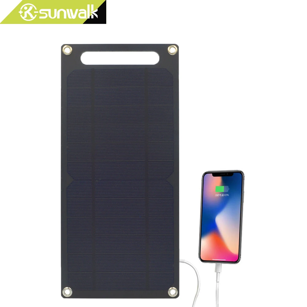 Портативное 6 Вт Солнечное зарядное устройство для мобильных солнечных батарей