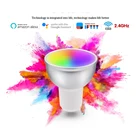 GU10 E27 E14 Zigbee Точечный светильник, Wi-Fi, умный светильник лампа RGB + CW смарт-лампа дистанционного Управление RGB светильник для Alexa Google Home