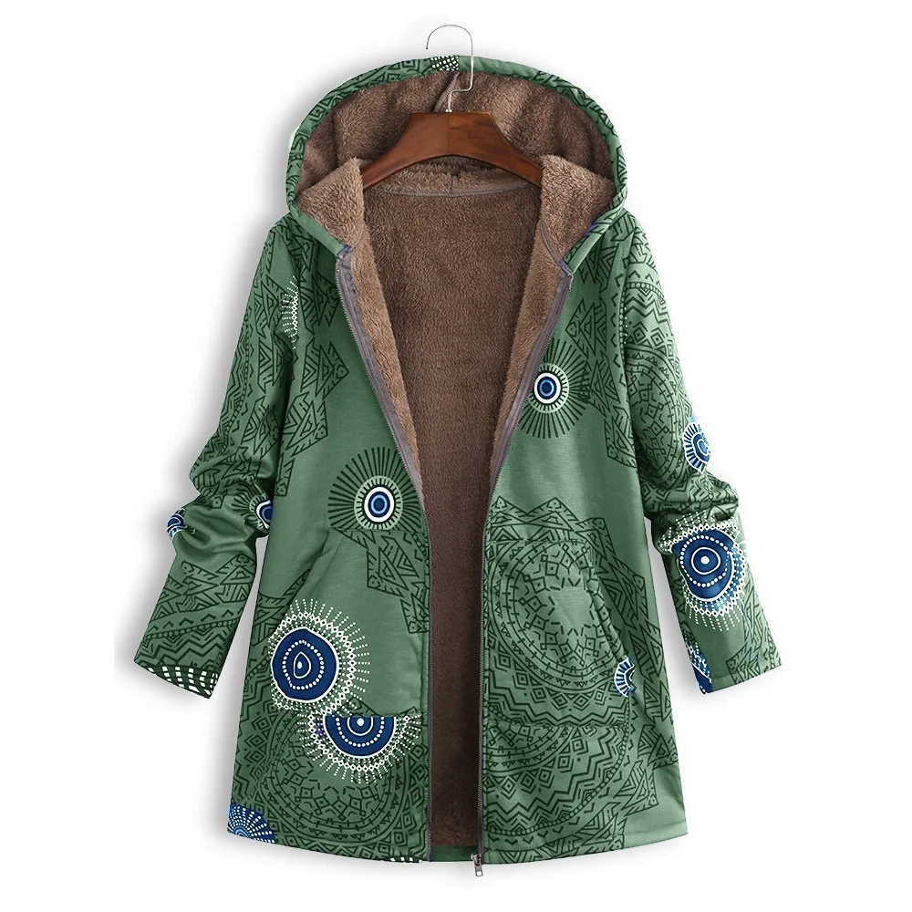 Rosetic Женское пальто с геометрическим рисунком на молнии с капюшоном зимняя женская черная теплая одежда готические женские куртки новая женская одежда