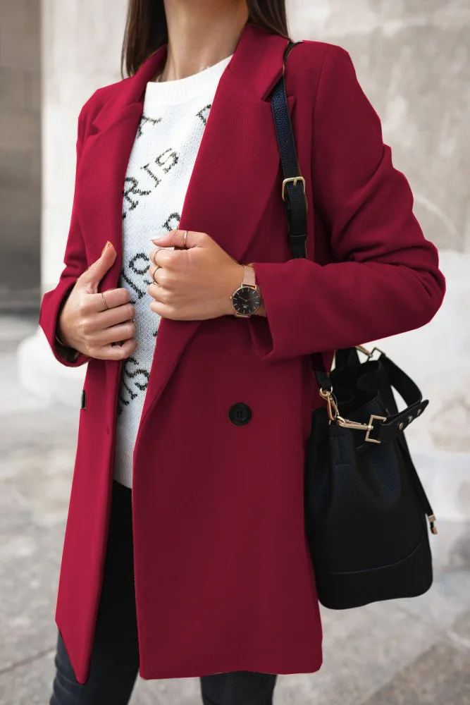 

2020 Blends Woolens Overcoat Female Coat Autumn Winter The New Fashion Long Style Women Jacket Plus Size Women's Wool Camel Coat