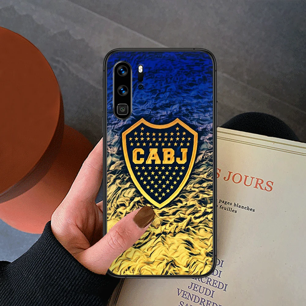 

Boca Juniors Soccer Phone Case For Huawei P Mate Smart 10 20 30 40 Lite Z 2019 Pro black Cover Tpu Shell 3D Back Fashion Funda