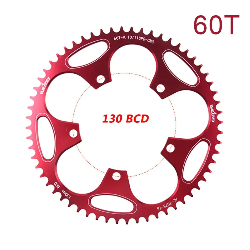 

Road Bikes Chainring 130BCD Chain Wheel Round Folding Bike Chainring 50/52/54/56/58/60T CNC Machining Process Chain Ring