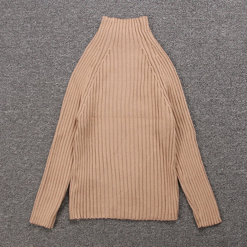 Пуловер Свитера для девочек с круглым вырезом детская теплая одежда удлиненного