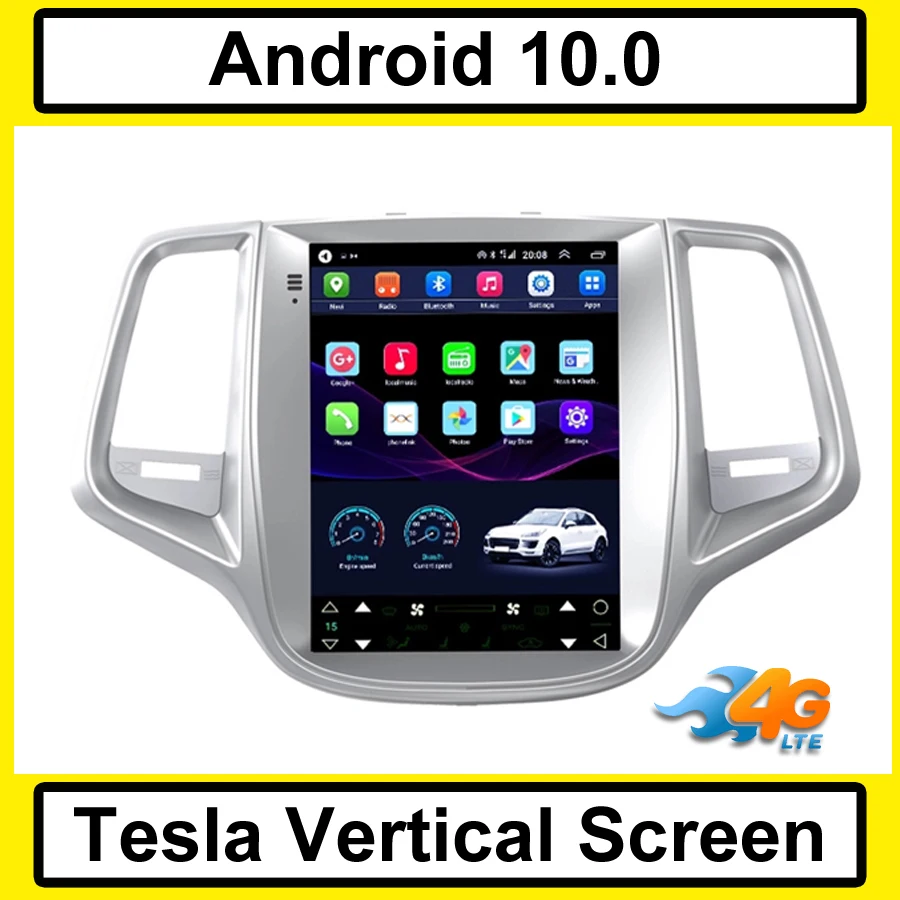 Tesla вертикальный экран android 10 Автомобильный gps мультимедийный радиоплеер в