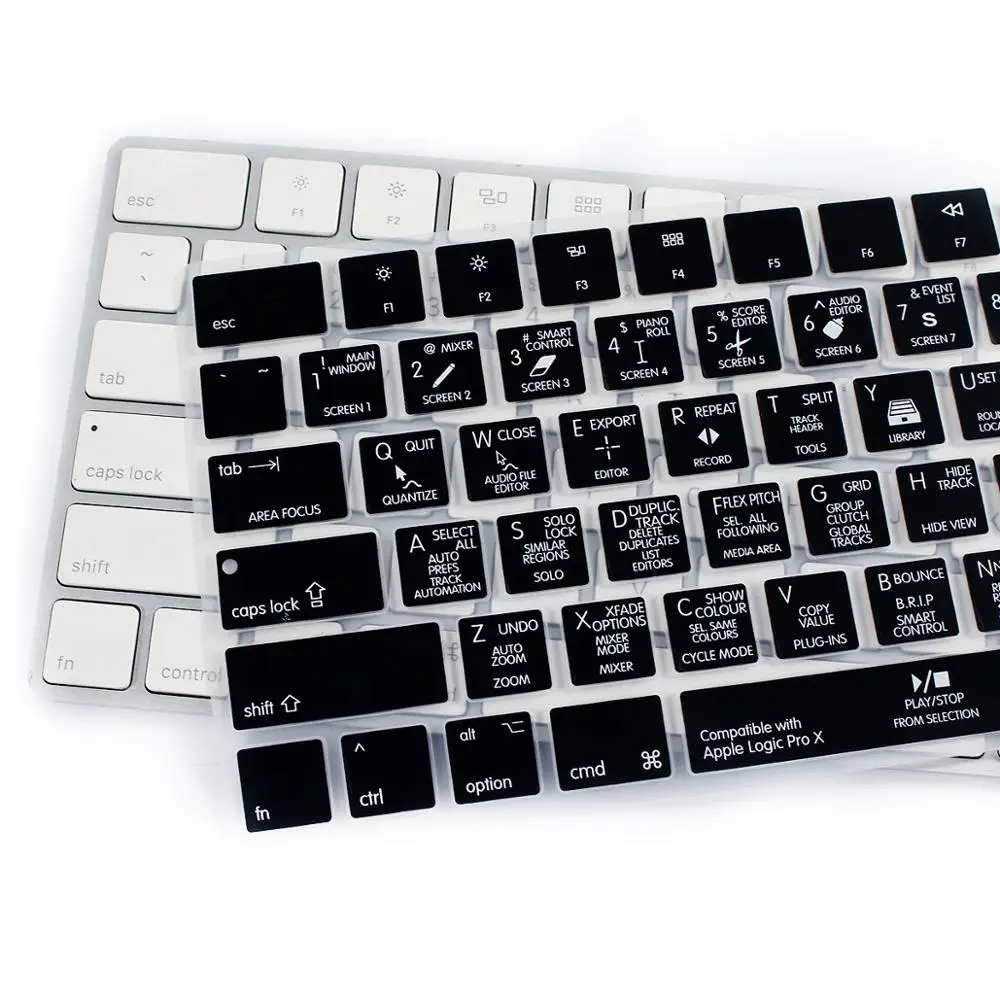 Функциональные клавиатуры Logic pro X Hotkeys клавиши быстрого доступа Силиконовая