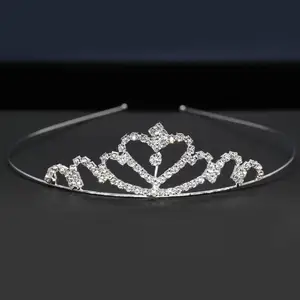 Свадебная Хрустальная корона, Детские диадемы и короны, повязка на голову, Детские волосы для девочек, ювелирные украшения, аксессуары для свадебной вечеринки HG02-