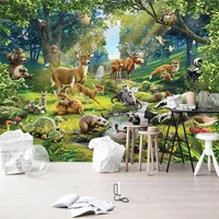 custom photo 3d non woven fabric wallpaper animal world children room bedroom mural background wall art decoration wall covering