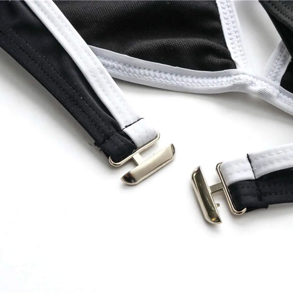 

Paotang2021 New Black And White Solid Color Stitching Bikini Woman Unique Swimsuit Super Sexy One-Shoulder Fashionable Beachwear
