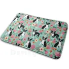 Ковер Boston Terrier с цветочным рисунком-милый дизайн собаки, ковер Boston Terrier, мягкая Нескользящая подушка Boston Terrier
