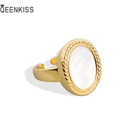 qeenkiss rg6393 fine jewelry%c2%a0wholesale%c2%a0fashion%c2%a0%c2%a0woman%c2%a0girl%c2%a0birthday%c2%a0wedding gift simple round 18kt gold white gold open ring