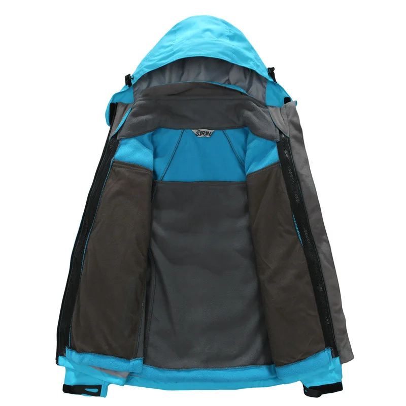 Женская зимняя походная куртка из 2 частей ветрозащитная водонепроницаемая для