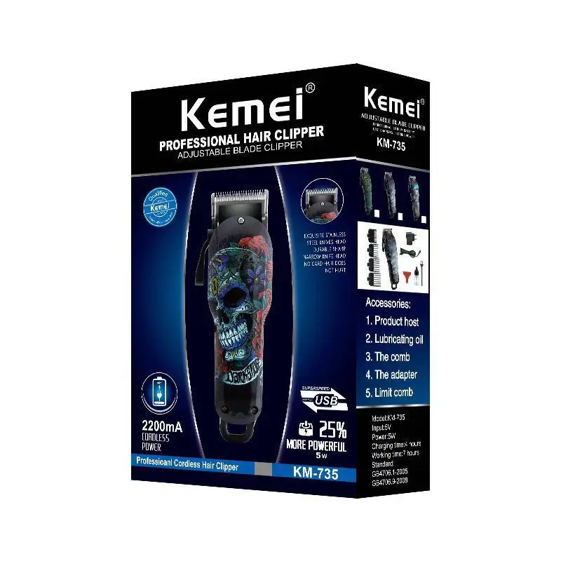 

Wireless salon hair clipper professional hair trimmer men electric powerful motor hair cutting machine lithium battery 100v-240v