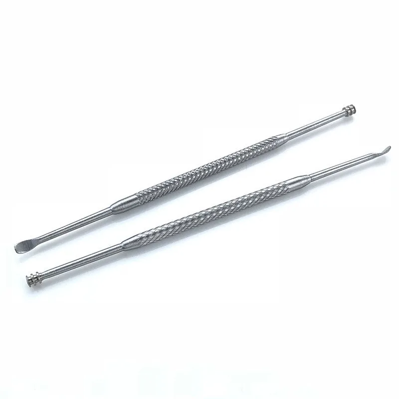 

1 шт. Портативный Ушная палочка Нержавеющая сталь Ouble открытого Спираль уха Палочки ложка очистителей для удаления ушной серы мульти-функци...