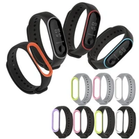 suitable for mi band 534 two color silicone strap color sports waterproof fashion replacement wristband accessories