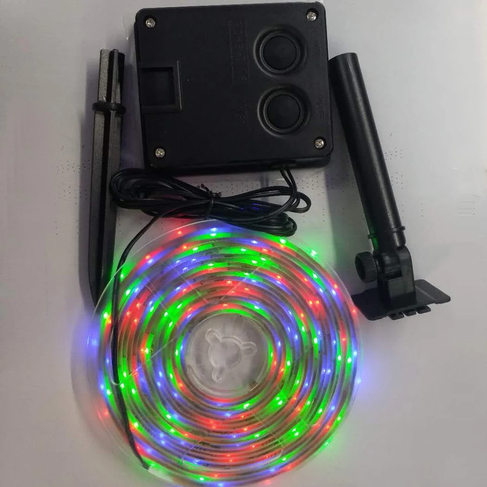 Led Strip Light RGB 5M Solar Waterproof IP65 IP67 solar lamp 1600mAh 3 Modes lighting Tape Ribbon Outdoor | Лампы и освещение