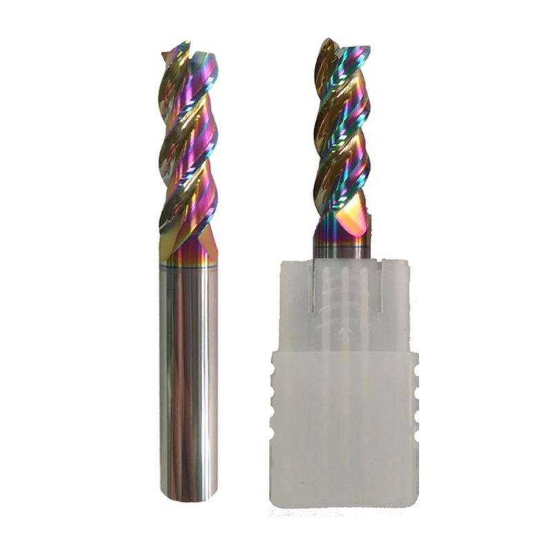 

8mm 3 Flutes Aluminum Cutter Carbide Milling Cutter Tungsten End Mill DLC Coating Aluminum Milling Tool Key Seater Router Bit