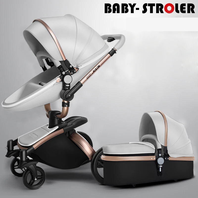 Similar to Aulon Cart Dearest New Baby Stroller High Landscape Portable Luxury Carriage 3 in 1 Pram on - Цвет: Gray 2pcs