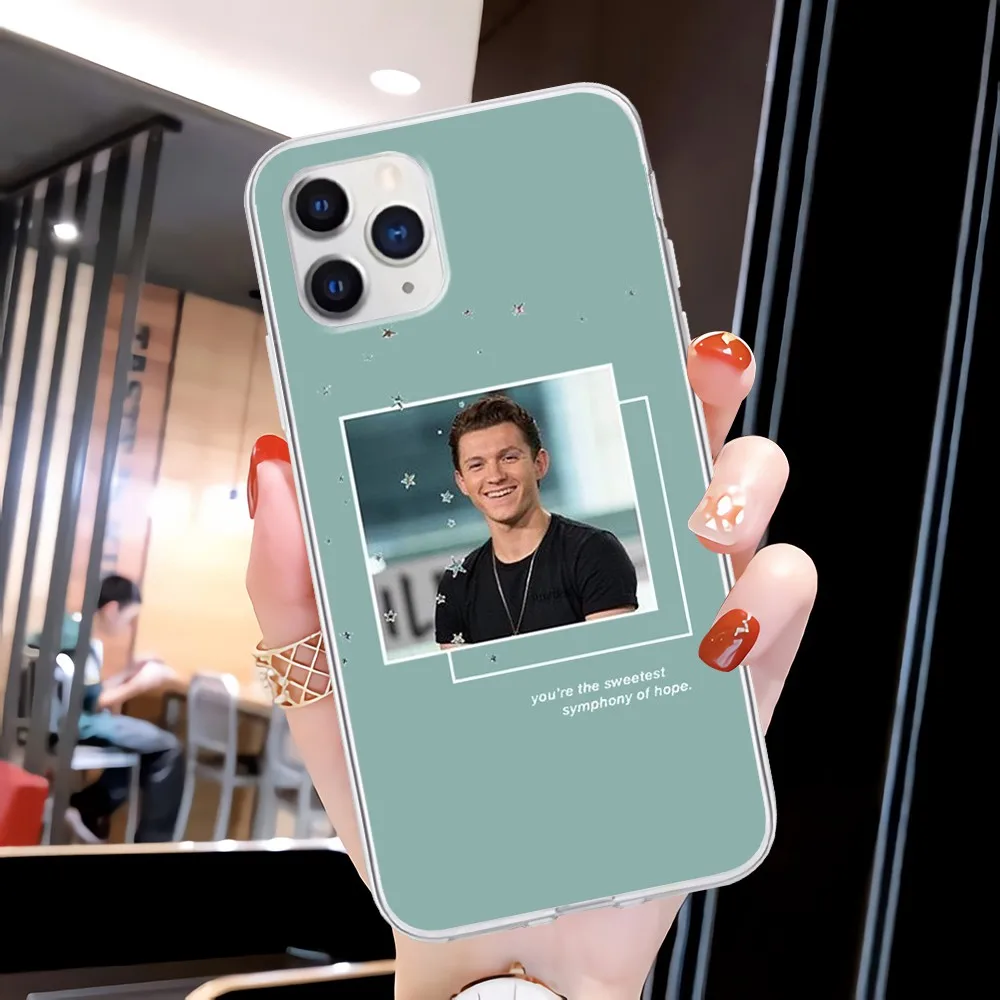 

Hot Selling Tom Holland Transparent Mobile Phone Case Clear Cover For Iphone 11 12 Pro Max 5s 6s 7 8 Plus X Xr Xs Max Se 2020