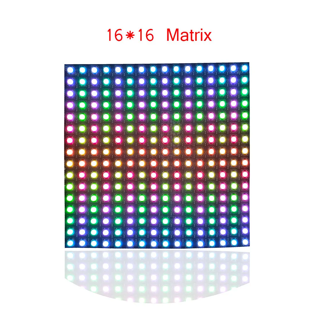 WS2812B 8x8 8x32 16x16 матрица DC5V WS2812b цифровая Гибкая индивидуально Адресуемая светильник