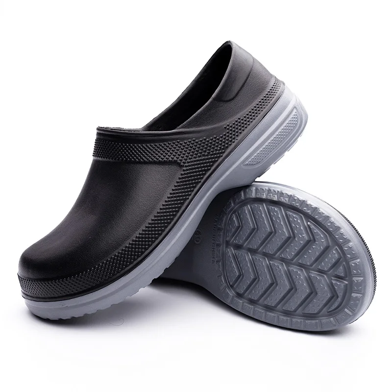 

Men's Kitchen Safety Working Slippers Non-Slip Waterproof Oil-proof Work Mules Clogs Nursing Chef Shoes Plus size 39-49