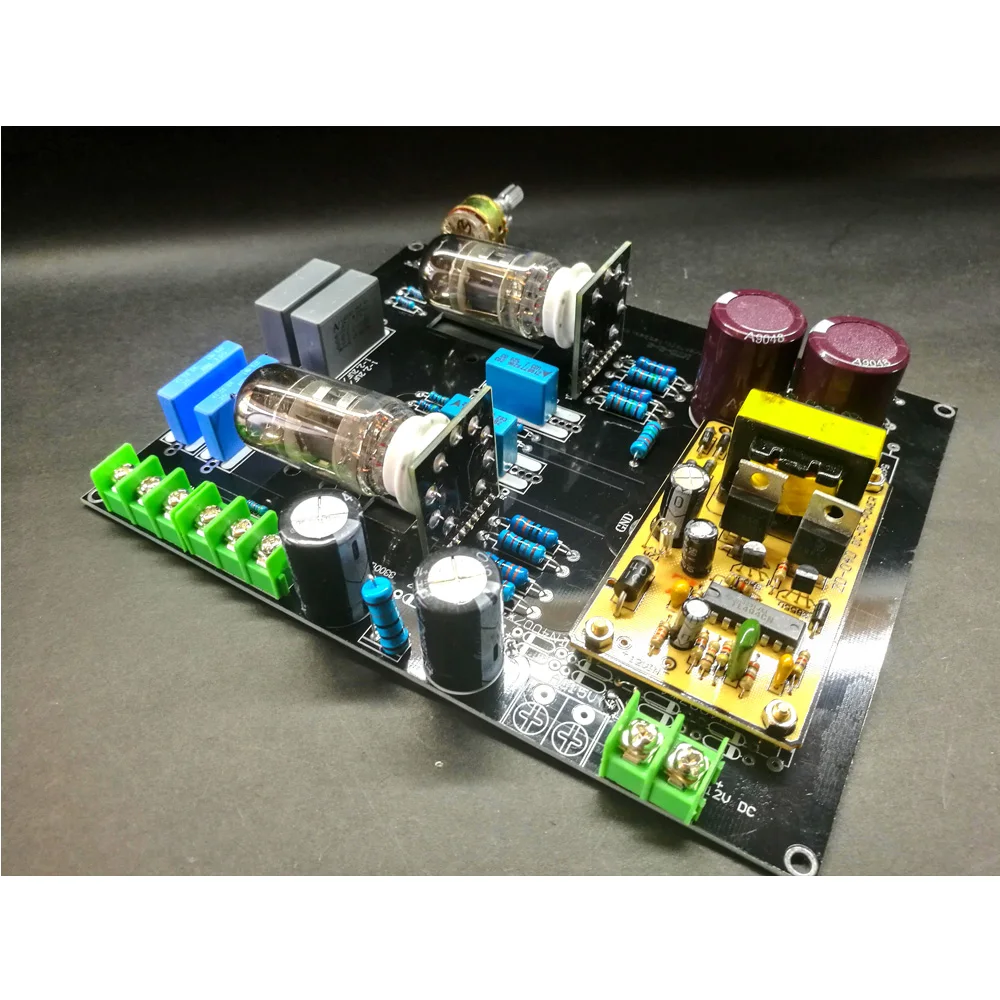 DC (DC12V) автомобиль и дом 6N4 (12AX7) подковы предусилитель для желчи электронный