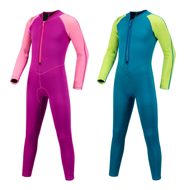 SBART 2mm Children's Neoprene Full Body Wetsuit Kids Swimming Wet Suit Boys Girls Surfing Scuba Diving Snorkeling Swimwear | Спорт и