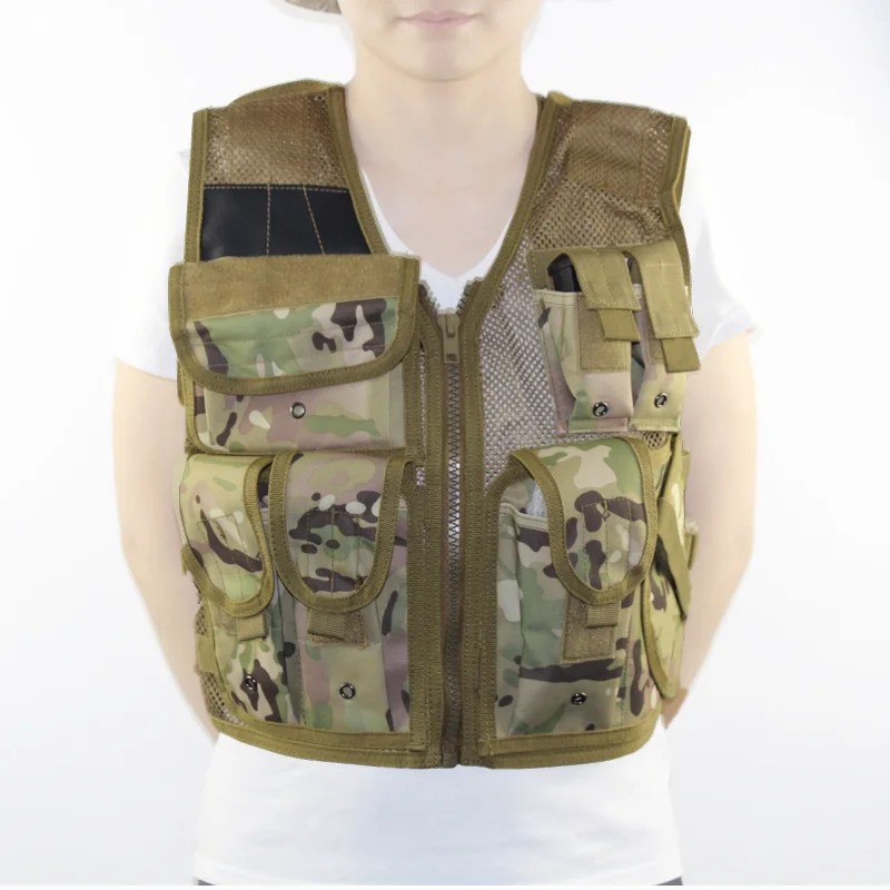 

Outdoor Multi-Pocket Tactical Mesh Vest Military Hunting Jacket Adjustable Size Hunting Clothes