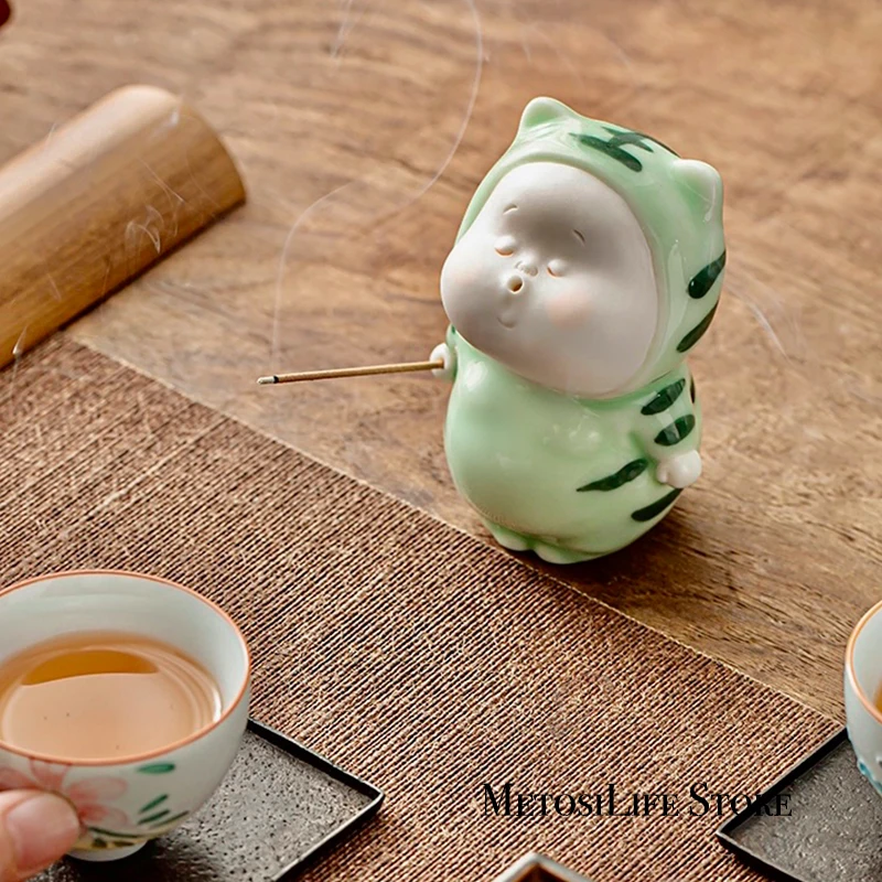 Керамическая курильница MetosiLife креативный держатель для благовоний в виде