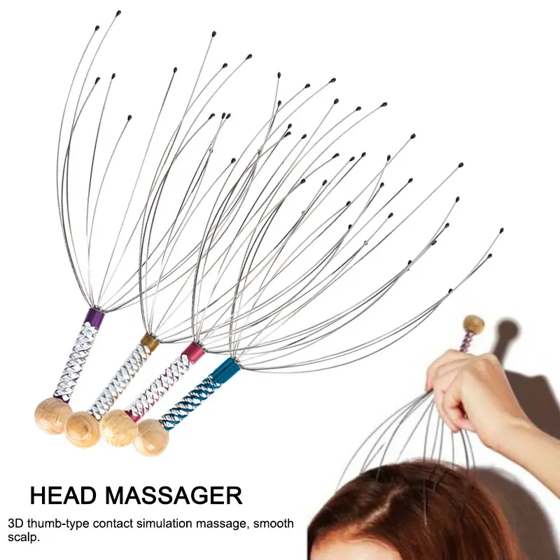 

Head Relax Neck Pain Massager Anti-Stress Relief Scalp Relax Spa Octopus Claw Stimulate Blood Circulate Headache Healing Care