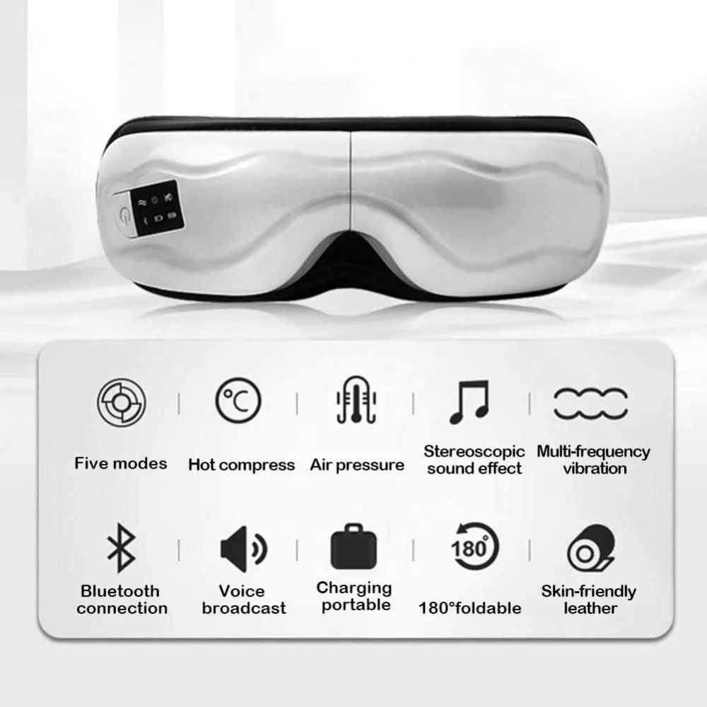 Смарт-синий зуб музыка глаз маска для массажа Беспроводной воздуха Давление