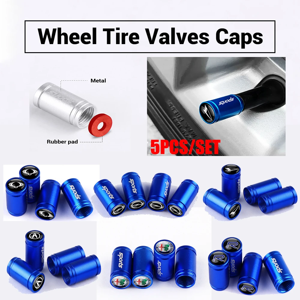 Новинка 5 шт. синий колеса автомобиля крышки стержня вентиля шины Крышка для Suzuki