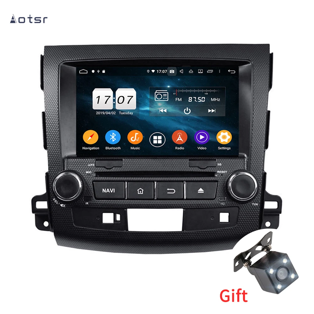Автомобильный DVD плеер 8 &quot 2 Din Android 9 0 GPS навигация для Mitsubishi Outlander 2006 2012 радио